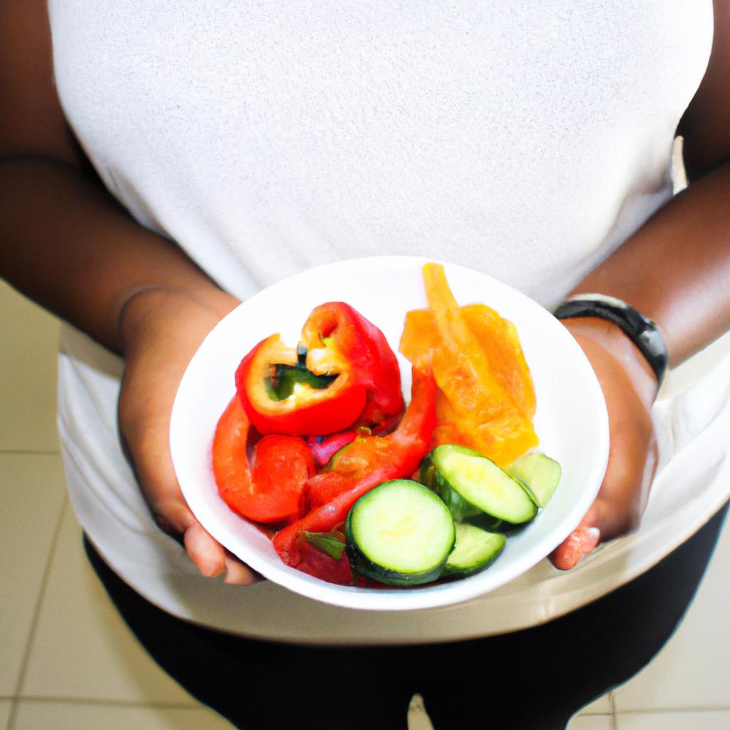 Person holding a healthy plate